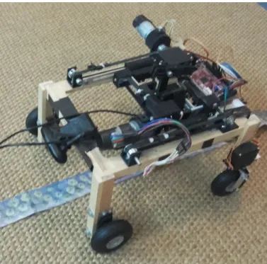 Figure 24: Picture of the prototype on a printed line of plants 