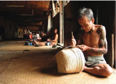 Figure 3: A typical Malaysian longhouse is represented.