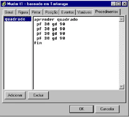 Figura 4.3: Características do objeto
