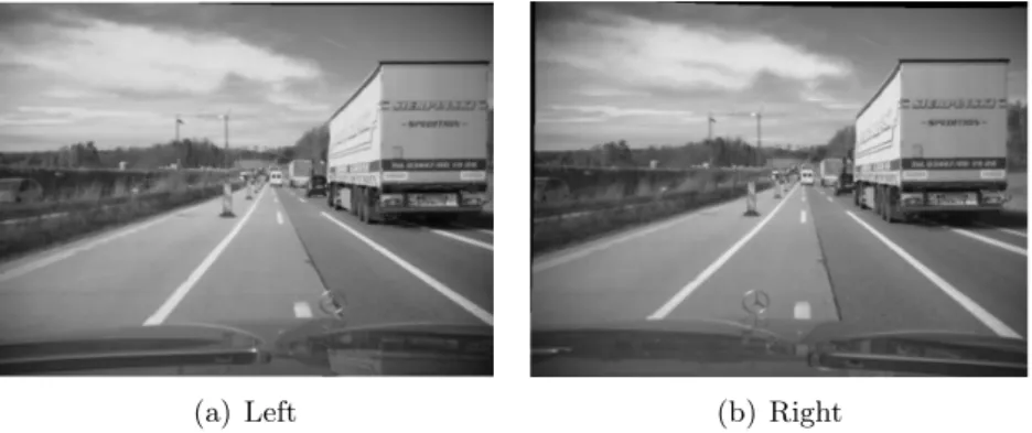 Figure 2.2: Stereo pair of images [Klette and Liu, 2008]