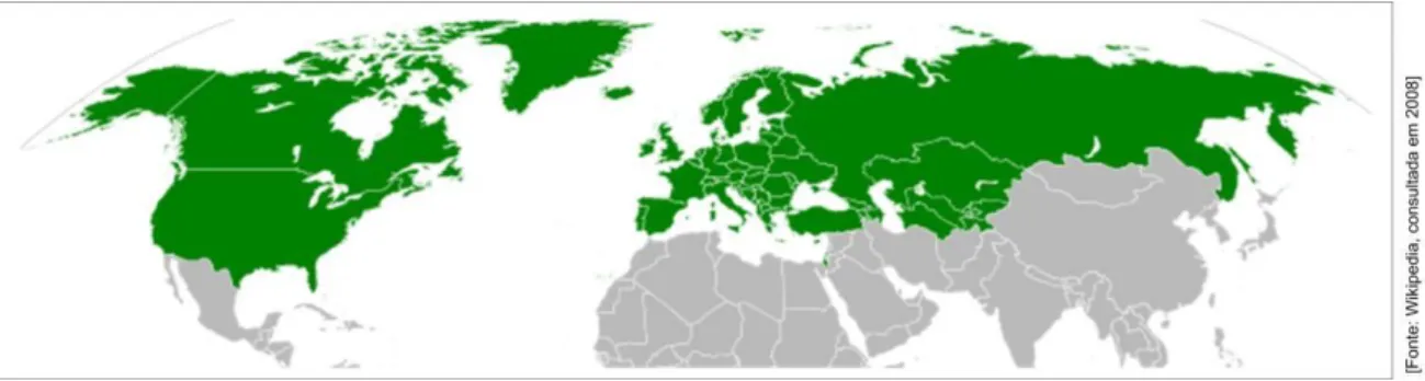 Figura 2.1 Mapa dos países-membros da UNECE 