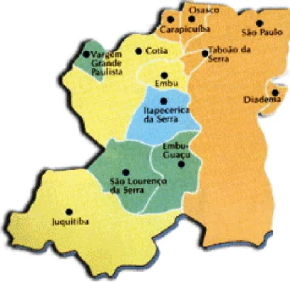 Figura 1- Itapecerica da Serra e municípios vizinhos 