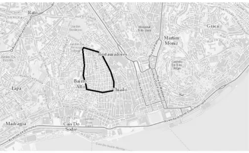 Figure 1: Localization of Bairro Alto neighborhood. 