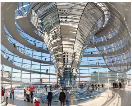 FIGURA 08 – Reichstag, estrutura especular  FONTE: Disponível em: &lt; www.fosterandpartners.com &gt; 