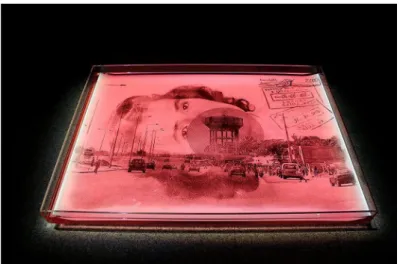 Figure 10: Délio Jasse, Endless Absence, 2014. Print in acrylic box with water, 155 x 110 cm   Courtesy of the artist