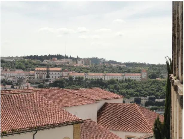 Fig. 1 - Margem esquerda da cidade vista da Universidade de Coimbra. 2014.