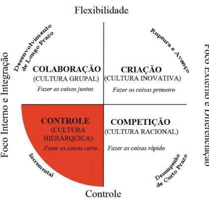 Figura 2.4.3  – – Competing Value Model: cultura hierárquica 