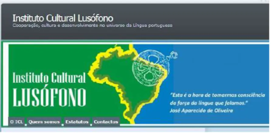 Figura 2: Instituto Cultural Lusófono  Fonte: https://iclusofono.wordpress.com