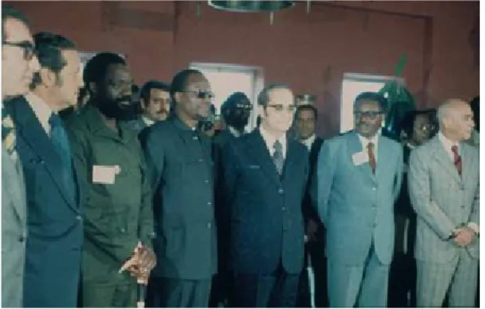 Figure 5.  Delegates at the Alvor summit, January, 15, 1975. From left to right: Almeida Santos 