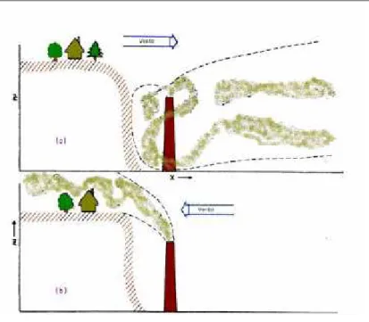 Figura 3 - Representação de uma pluma num vale profundo 