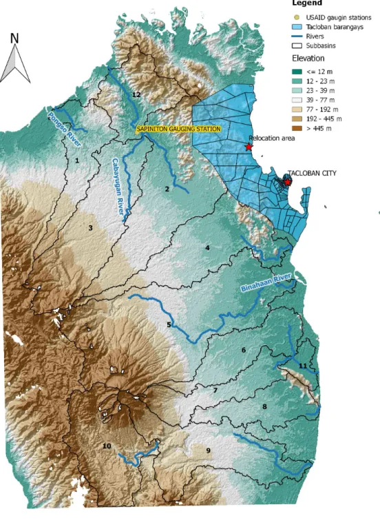 Figure 2 - Delineated subbasins and rivers by QSWAT modeling, for the study area 