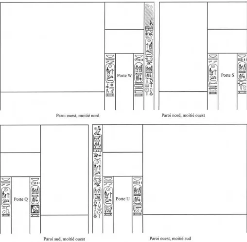 Fig. 1: Les inscriptions de la salle N avant la gravure des bandeaux de  texte.