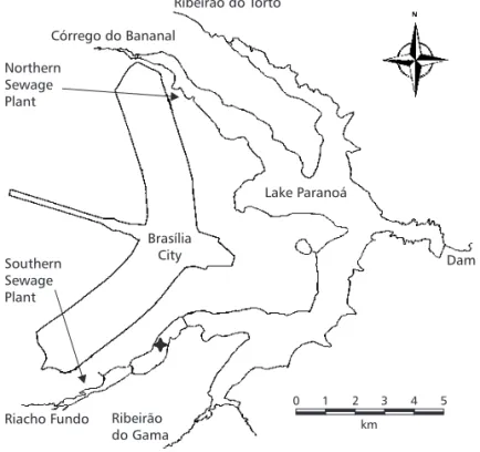 Fig. 1 — Location of sampling point in lake Paraná.