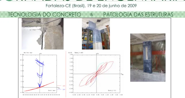 Figura 5 - Colapso dos pilares exteriores (ligação pilar/nó); Reparação dos pilares; 