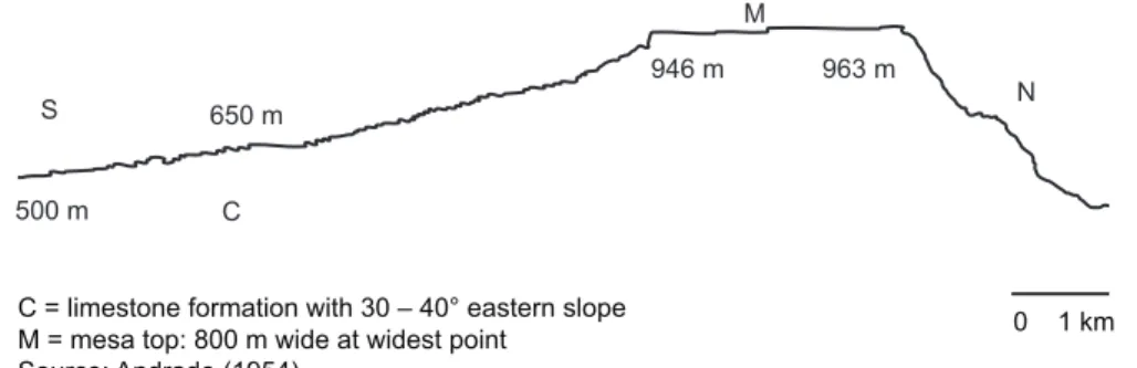 Fig. 1 — Schematic diagram of Serra Negra Mountain, Pernambuco state, Brazil. 
