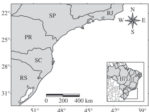Figure 1. Map presenting the studied area in South Brazil: 