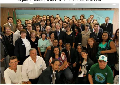 Figura 2: Audiência do CNES com o Presidente Lula.