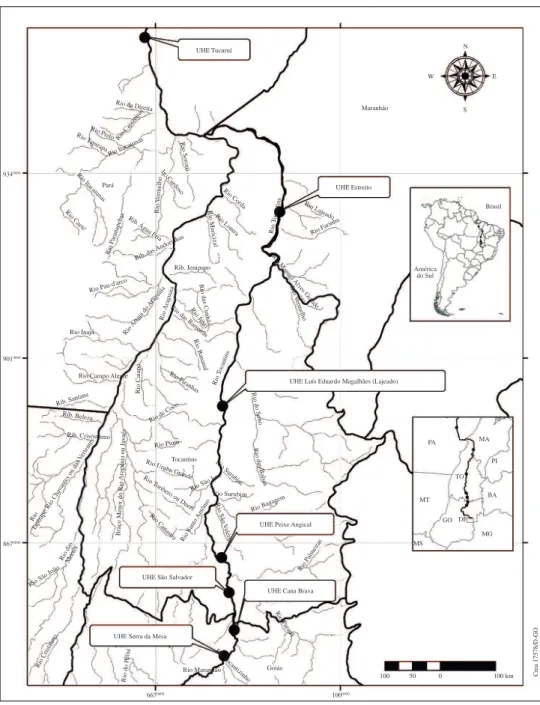 Figure 1. Basic map of the 7 sites used in this study in Central and Northern Brazil.