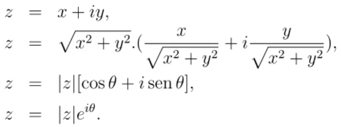 Figura 3.3: Representação geométrica de um número complexo.