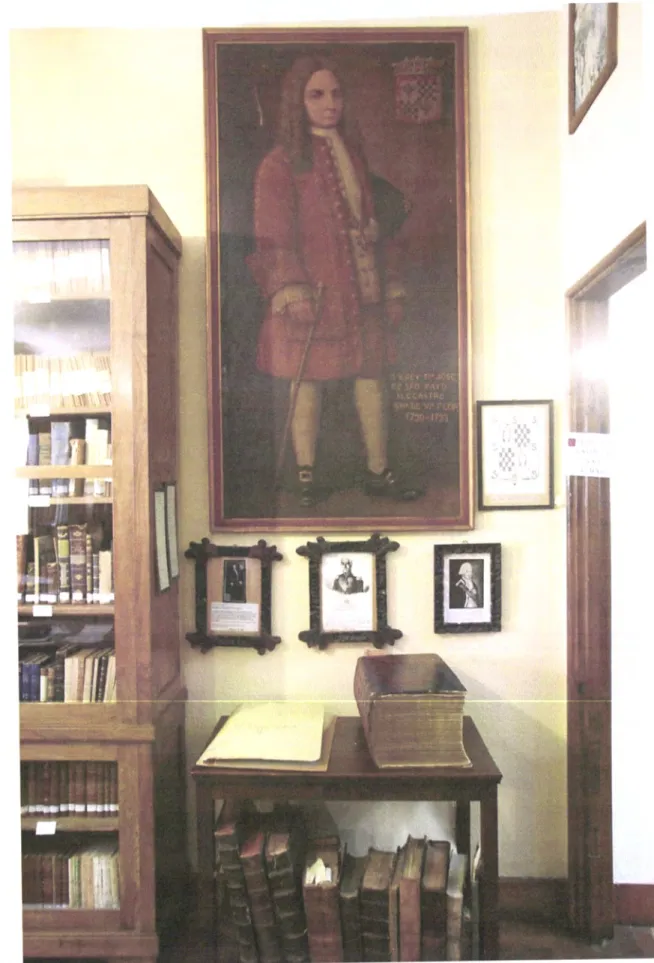 Fig.  04  -  Foto  da autora.  Quadro  a óleo  do  vice-Rei  da  Índia,  Francisco  José de São  Payo'  doado  em 1985 ao  Museu  Municipal  de  Vila  Flor,  pelos  condes  de Sampayo'