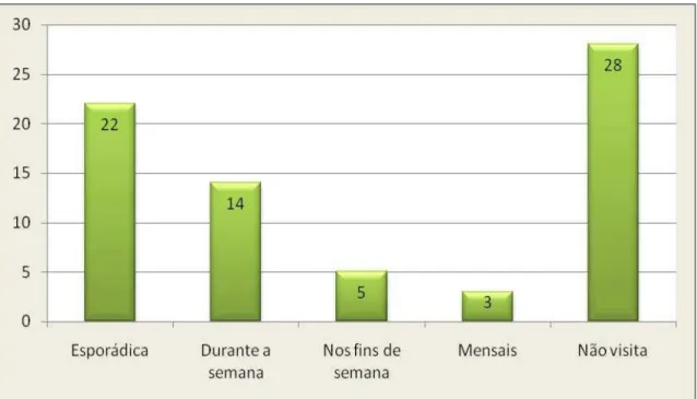 Gráfico  10 –  Nível de frequência dos visitantes dos parques da  zona Centro- Centro-Norte de Teresina 