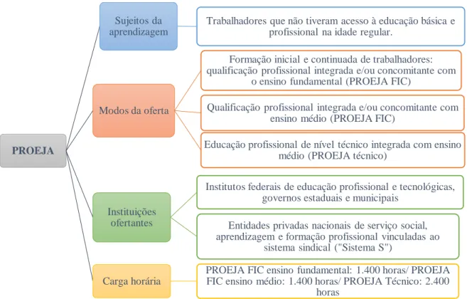 Figura  12.  Configuração  do  Programa  de  Integração  da  Educação  Profissional  com  a  educação  básica  na  modalidade Educação de Jovens e Adultos (PROEJA)