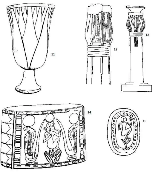 Fig. 11. Cálice egípcio em forma da flor de lótus (1500 a. C.). 