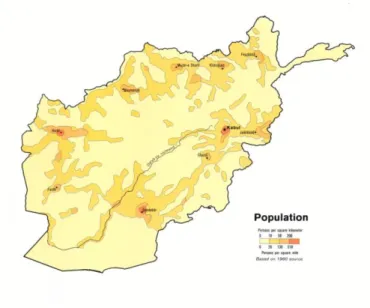 Figura 4: Distribuição territorial da população afegã 46