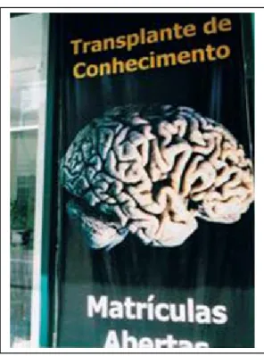 Figura de propaganda de Curso pré- vestibular para Medicina. São Paulo/ SP, ( 2004) . Foto Lenira Peral Rengel.