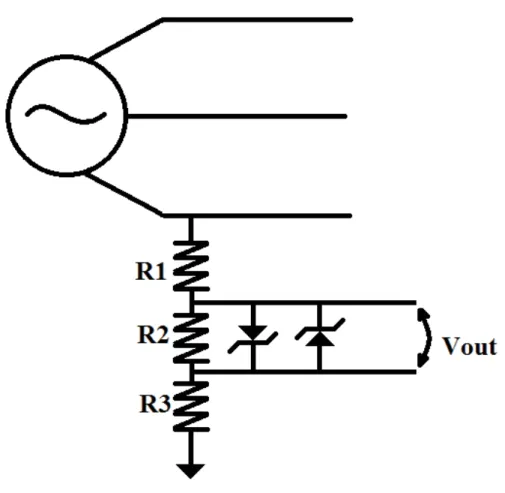 Figura 11 Circuito medidor de tensão. (Autoria Própria) 
