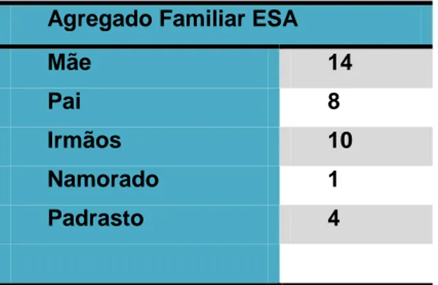 Gráfico 6 - Agregado familiar da turma da ESA Agregado Familiar ESA 