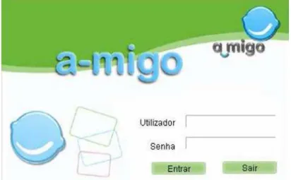 Figura 7 – Interface do login do software A-Migo. 