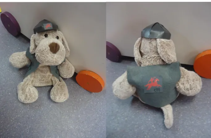 Figura 21 - Decoração do peluche da sala com a profissão