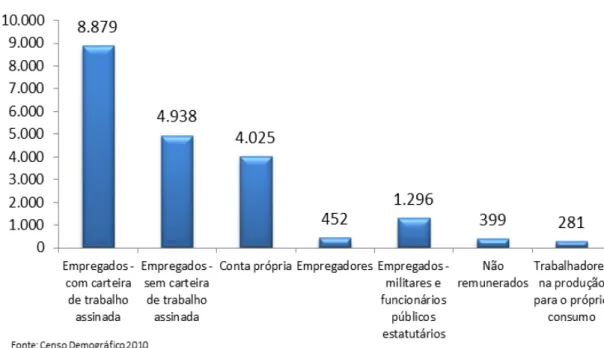 GRÁFICO 3 – Situação da População Ocupada de Paranaíba/MS em 2010 
