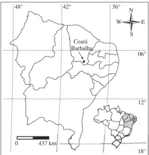 Figure 1. Location of the study area in Northeastern Brazil.