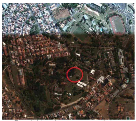 Figura 10: visão geral do campus com marcação do terreno. 