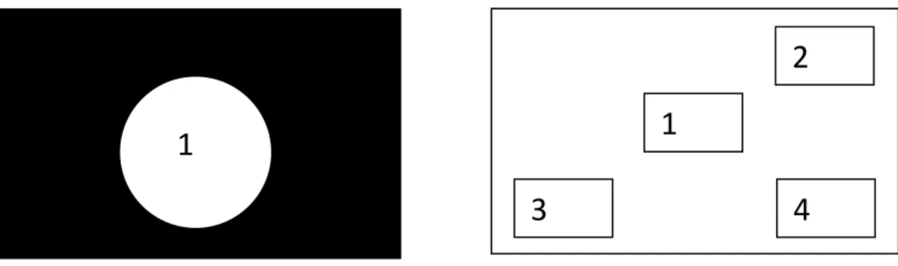 Figura 3 - Exemplo de uma folha do fichário com a cartolina cobrindo os estímulos-comparação e com  todos os estímulos descobertos 