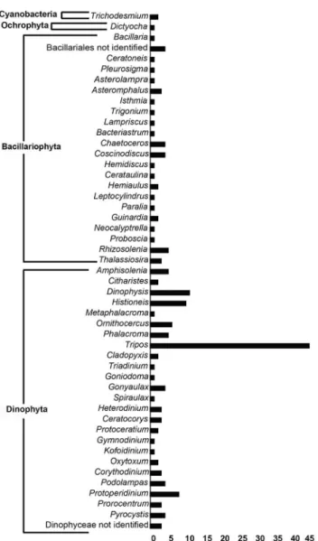 Figure 2. Genera biodiversity in the proximity of the Vitória-Trindade Seamount  Chain
