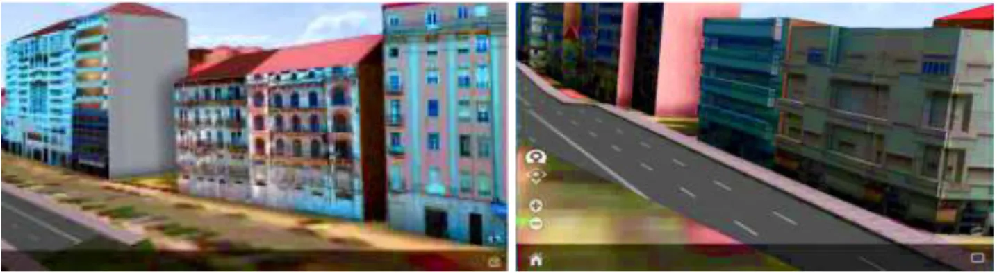Figure 1 – Buildings in the pilot area modelled in LOD2  using CityEngine (ESRI) 