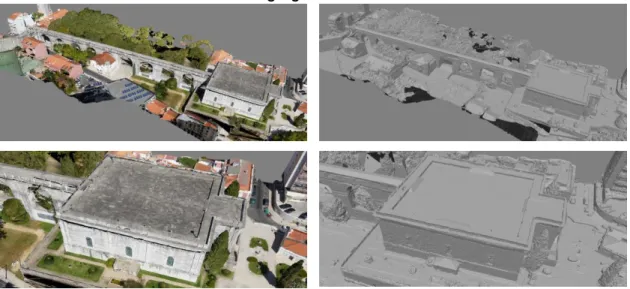 Figure 3. 3D modelling form the Mãe de Água (Lisbon Aqueduct System) and detailed  area results using Agisoft Photoscan software 