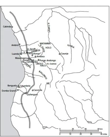 Figura 1 - Mapa do interior de Angola