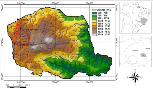 Figure 1. Location of the Itacolomi State Park.