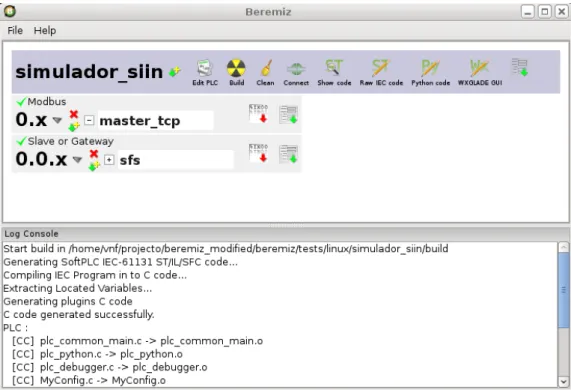 Figura 2.1: PLC Builder GUI, no caso concreto de um projecto a usar o plugin Modbus