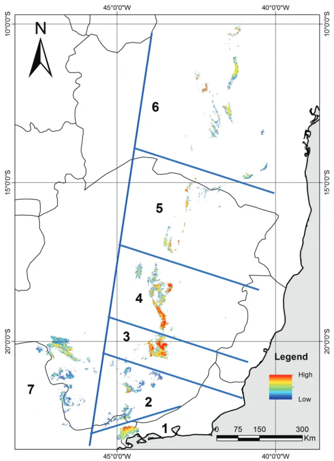 Figure 1. Current predicted distribution of the Gray-backed Tachuri (Polystictus superciliaris)