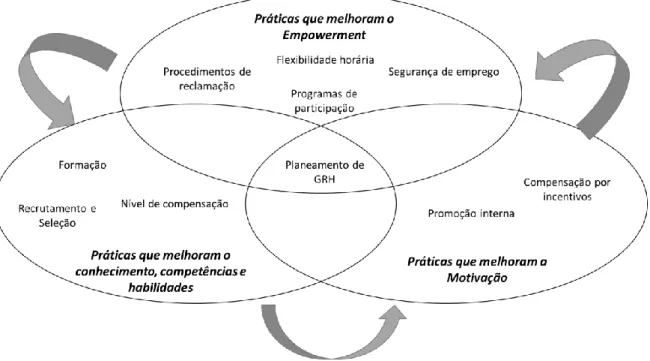 Figura 11: Práticas de GRH e os processos onde têm mais influência.