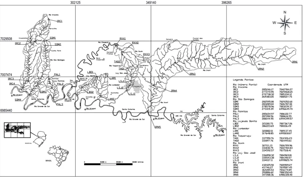 Figure 1. Sample sites and their geographic coordinates.