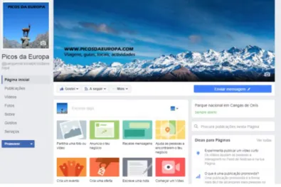 Fig. 10 - Facebook dos Picos da Europa 