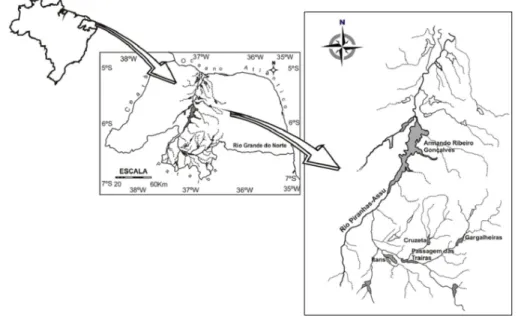 Figure 1. Location of the studied reservoirs (adapted from Costa et al., 2009).