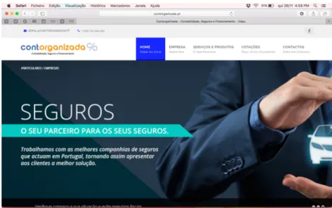 Figura 14 - Website Contorganizada em HTML 
