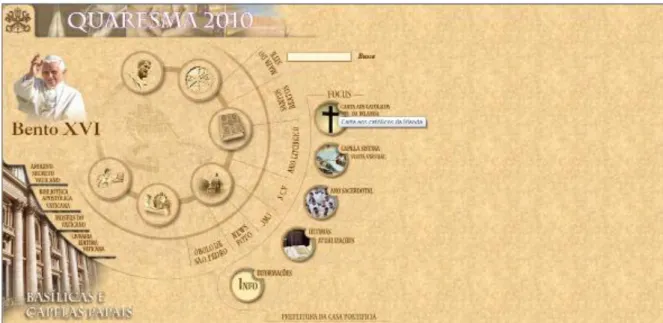 Figura 3.  Home Page do Vaticano. (20/03/2010). 